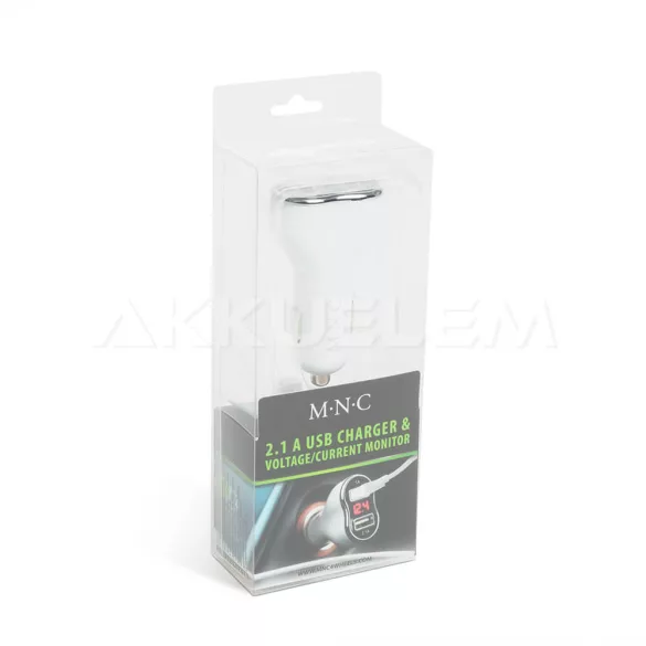 USB adapter autós kijelzős 2.1A Delight 55054WH