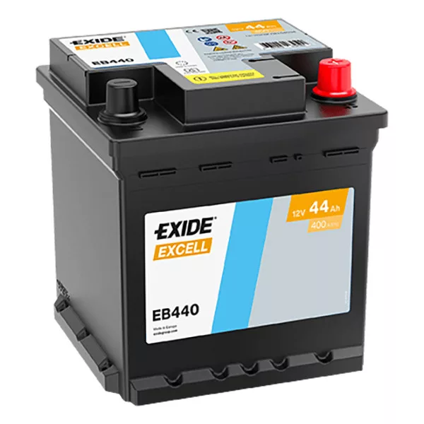 44Ah EXIDE Excell EB440 autó akkumulátor JOBB+ 44Ah EXIDE Excell EB440 autó akkumulátor JOBB+