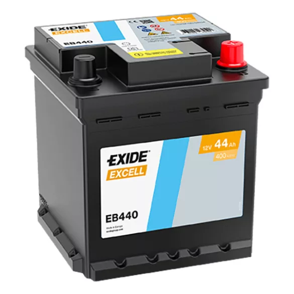 44Ah EXIDE Excell EB440 autó akkumulátor JOBB+