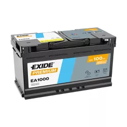 100Ah EXIDE Premium EA1000 autó akkumulátor JOBB+