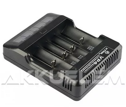 XTAR VP4 négy csatornás Li-Ion LCD kijelzős hálózati akkutöltő