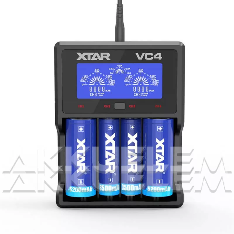 XTAR VC4 Li-ion Ni-MH multi akkumulátor töltő