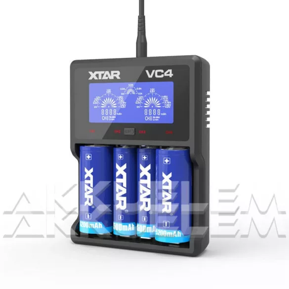 XTAR VC4 Li-ion Ni-MH multi akkumulátor töltő