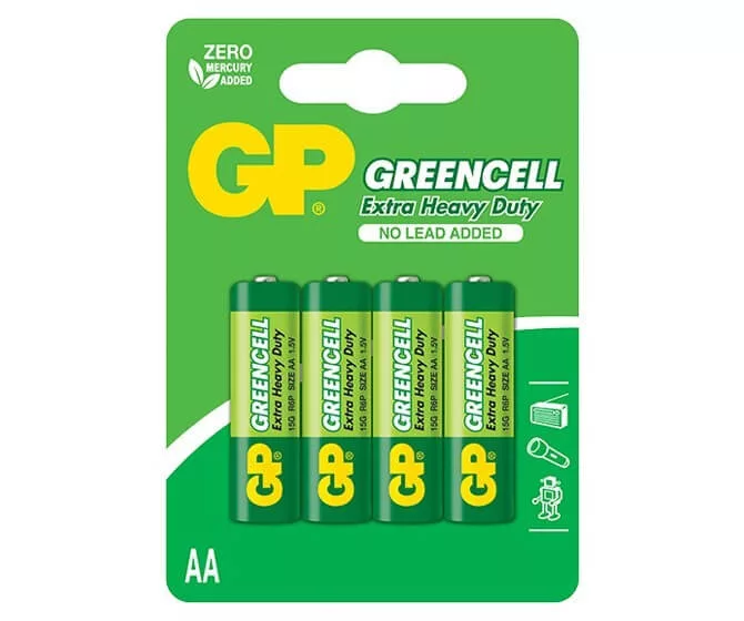 GP Greencell 15G 1,5V AA R6 féltartós elem 4db/csomag GP Greencell 15G 1,5V AA R6 féltartós elem 4db/csomag