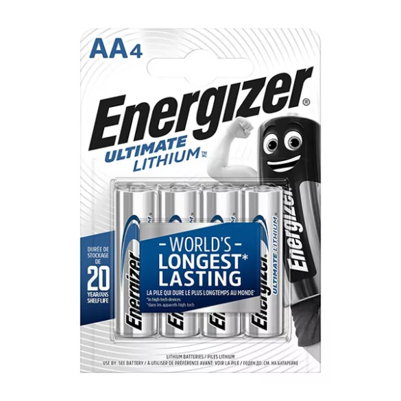 Energizer Ultimate Lithium FR6 AA elem 4db/csomag (ár/csomag)