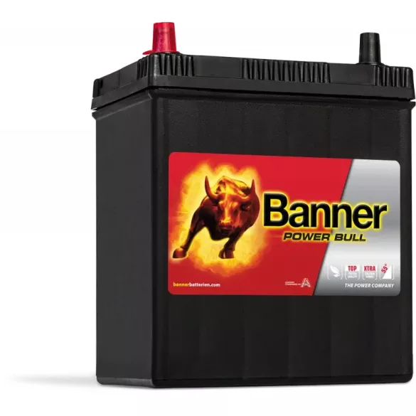 Banner Power Bull 12V 40Ah 330A P4027 autó akkumulátor ASIA bal+