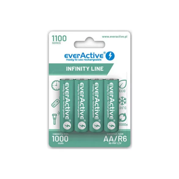 everActive AA 1100mAh Infinity Line NiMH akkumulátor 4db/csomag (ár/csomag)