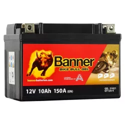   Banner 12V 10Ah 150A 51021 YTX12 YTX12A-4 BGTX12-4 motorkerékpár akkumulátor BAL+