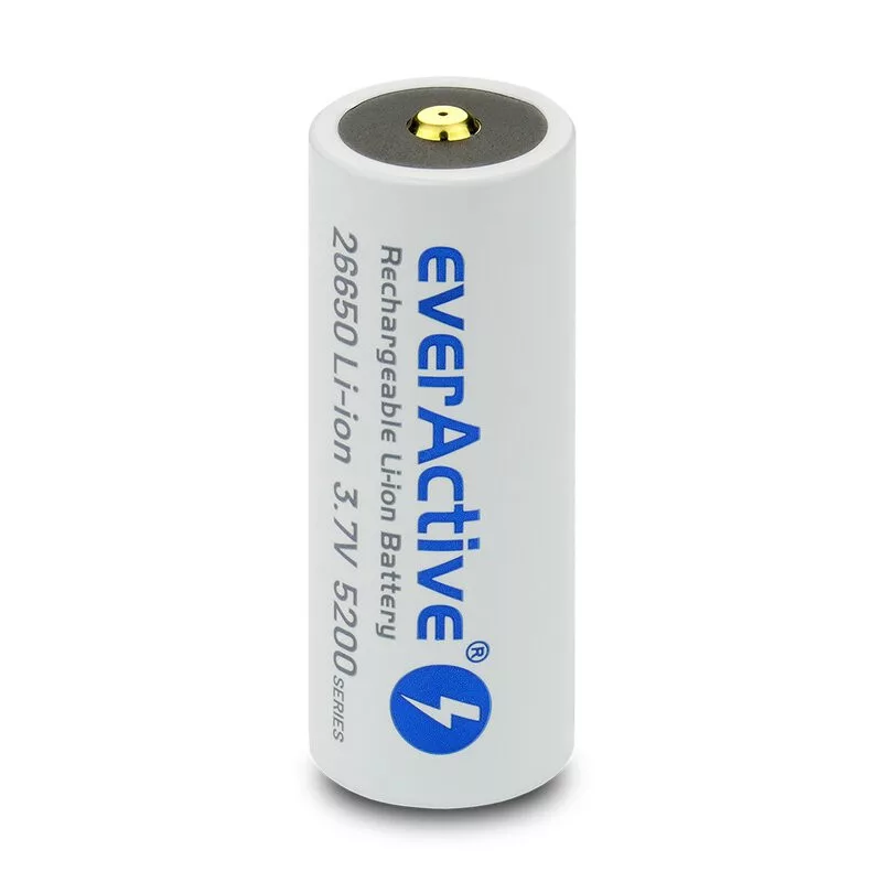 everActive 26650 3,7V 5200mAh li-ion akkumulátor microUSB bemenettel
