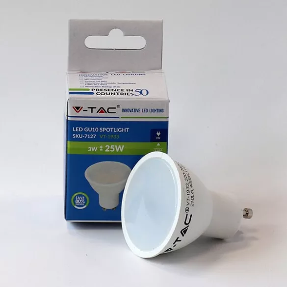 V-TAC GU10 3W 210 lm 4000K 110 ° LED-izzó