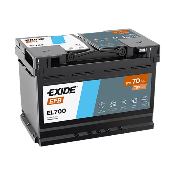 Exide Start-Stop akkumulátor EFB EL700 12V 70Ah 720A JOBB+ Exide Start-Stop akkumulátor EFB EL700 12V 70Ah 720A JOBB+