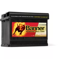   Banner Running Bull 12V 60Ah autó AGM 56001 Start-Stop akkumulátor JOBB+ 