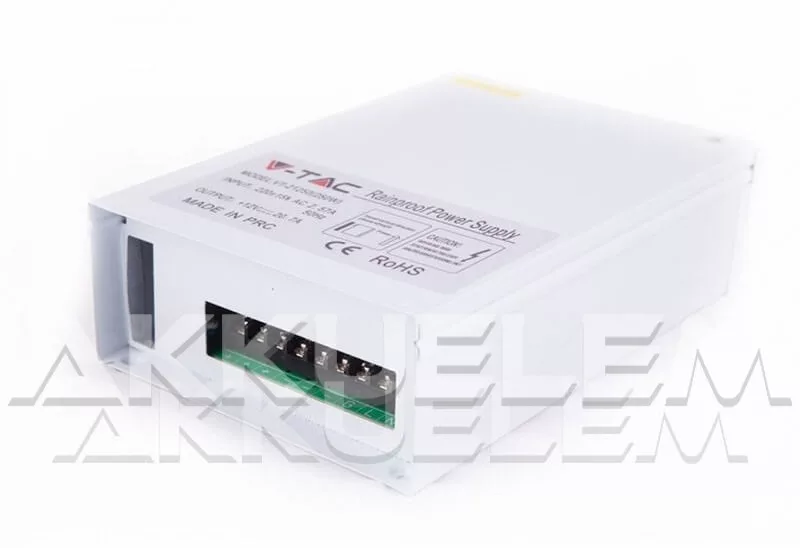 V-TAC 250W 20A LED tápegység esőálló fém házas – V-TAC 3073