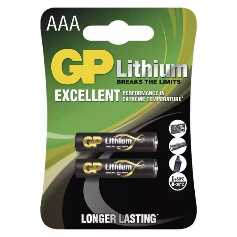 LR03 lítium-vas mikro elem AAA ár/db GP Batteries LR03 lítium-vas mikro elem AAA ár/db GP Batteries
