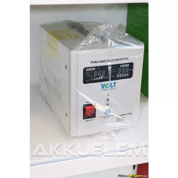 VOLT Polska SinusPro 800E 500W 12V inverter és töltő