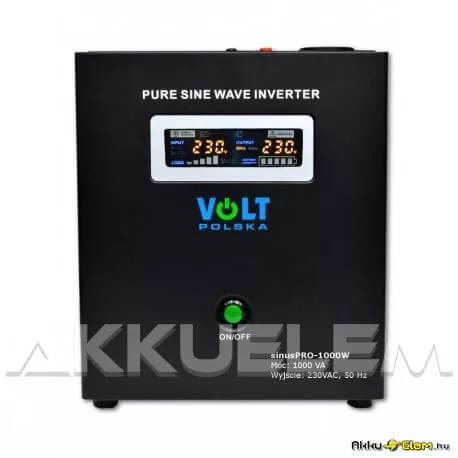 VOLT Polska SinusPRO 1000W 1000VA 700W 12V inverter/szünetm. tápegység 