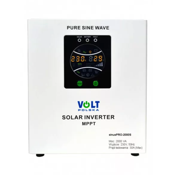 VOLT Polska SinusPRO 2000S 1400W/max.2000VA 24V szolár inverter/szünetm. tápegység