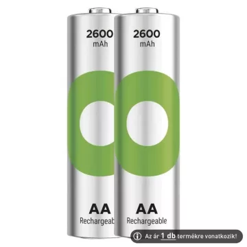   GP ReCyko+ 2700Series 1,2V 2600mAh AA elemméretű akkumulátor (ár/db)