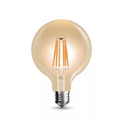   V-TAC E27 8W 700lm 2200K 300 ° Filament LED-izzó dimmelhető nagy gömb