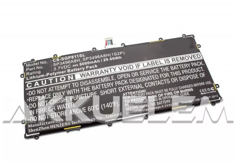   Samsung Galaxy Tab GT-P8110 8000mAh utángyártott tablet akkumulátor