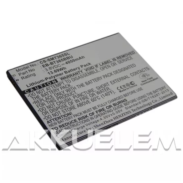Samsung Galaxy Tab Active/ EB-BT365 utángyártott 4050mAh tablet akkumulátor - VHBW