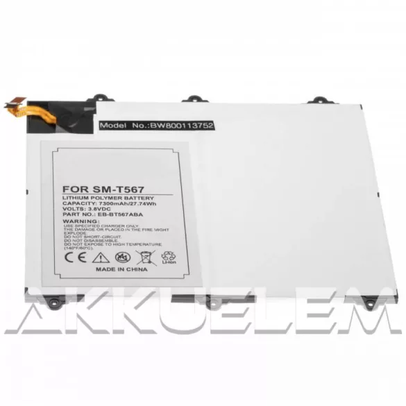 Samsung Galaxy Tab E 9.6/ EB-BT567 6000mAh utángyártott tablet akkumulátor - VHBW