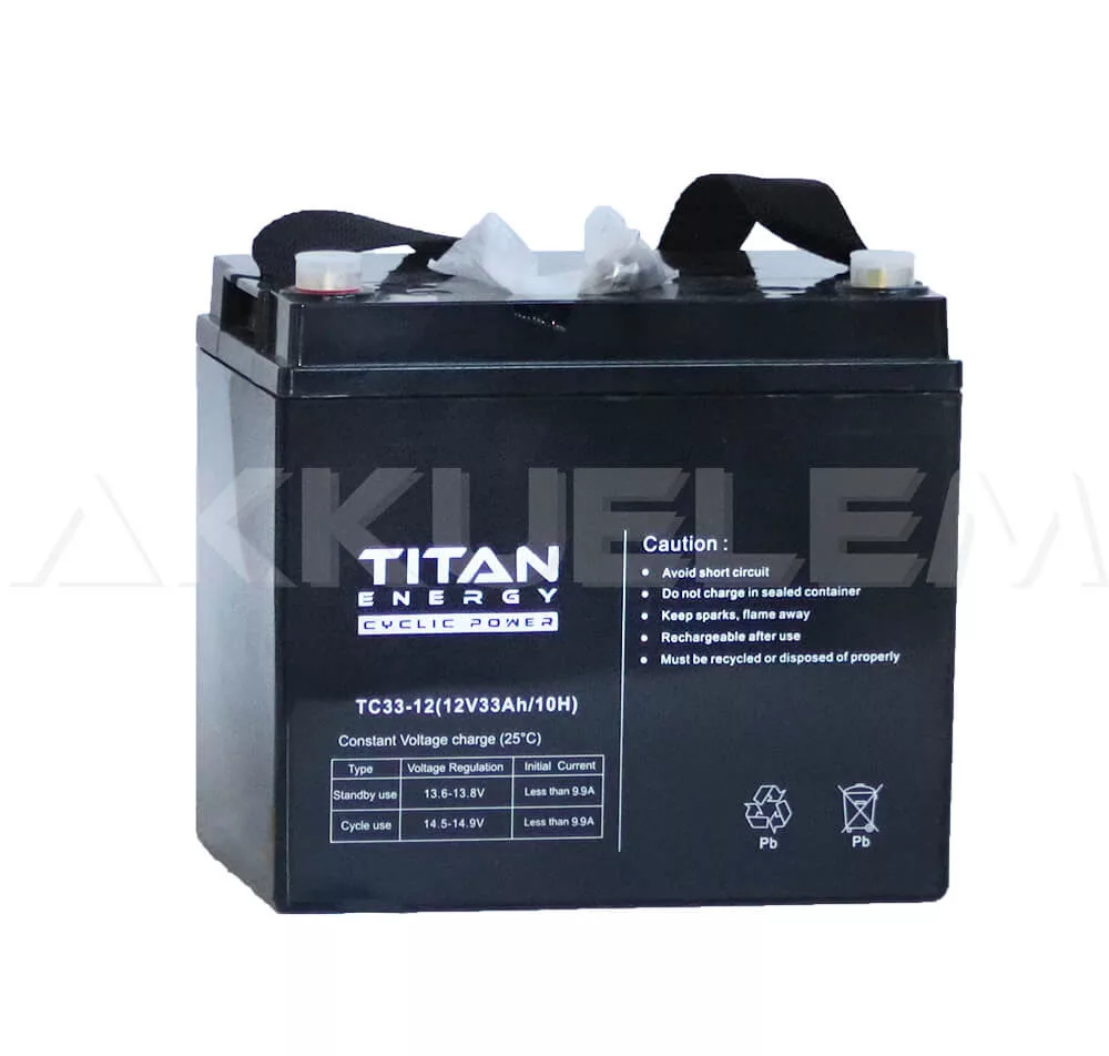 TitanEnergy Cyclic Power 12V 33Ah kerekesszék akkumulátor TC33-12 zselés