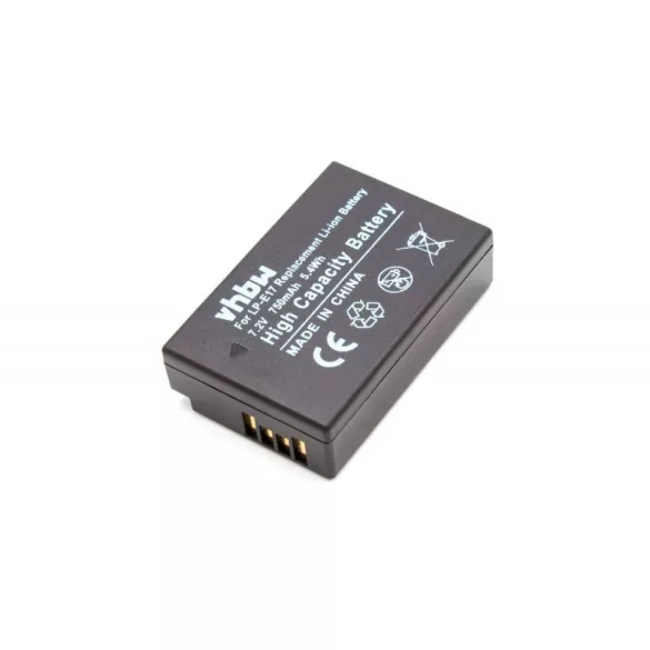 Canon LP-E17 7,2V 750mAh utángyártott akku (eredeti töltő nem tölti!) - VHBW