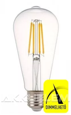 V-TAC E27 4W 490lm 2700K 300 ° Filament LED-izzó nagy körte búrás