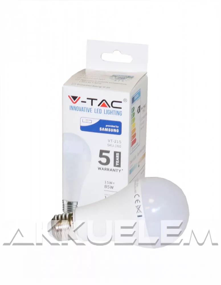 V-TAC E27 15W 1250lm 4000K LED-izzó SAMSUNG chipes