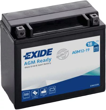Exide 12V 18Ah 270A AGM12-19 motorkerékpár akkumulátor JOBB+ (TX20L-BS helyett) Exide 12V 18Ah 270A AGM12-19 motorkerékpár akkumulátor JOBB+ (TX20L-BS helyett)