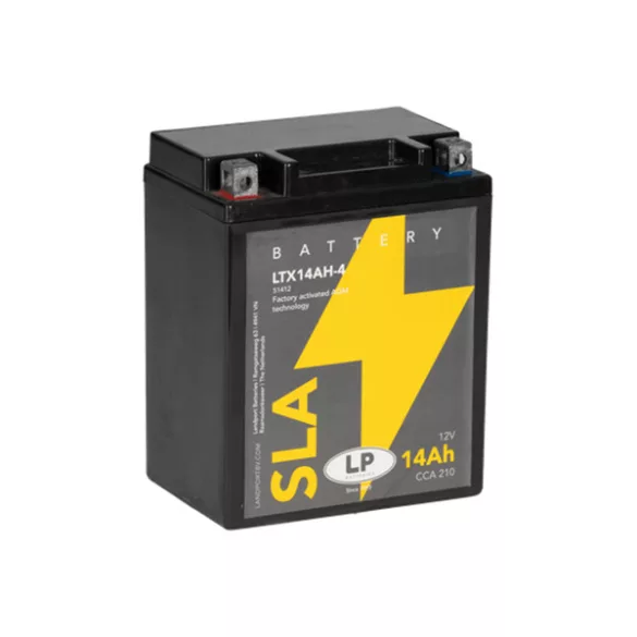 Landport 12V 14Ah 210A motorkerékár akkumulátor BAL+ YTX14AH-4