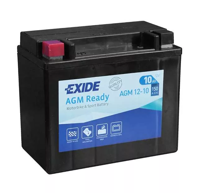 Exide 12V 10Ah 150A AGM12-10 motorkerékpár akkumulátor BAL+ Exide 12V 10Ah 150A AGM12-10 motorkerékpár akkumulátor BAL+