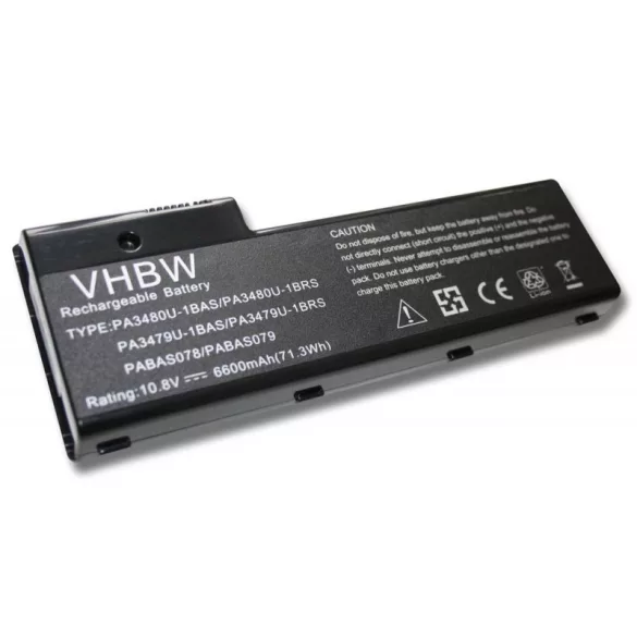 Toshiba Satellite P100 6600mAh utángyártott akkumulátor - VHBW
