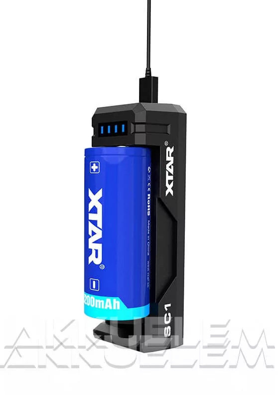 XTAR SC1 Li-ion USB-s akkumulátor töltő 18650 - 26650