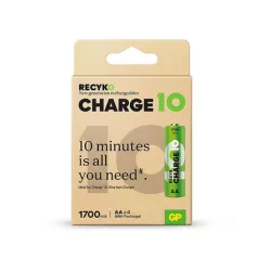   GP AA Recyko Charge10 1700mAh NiMH akkumulátor 4db/csomag (ár/csomag)