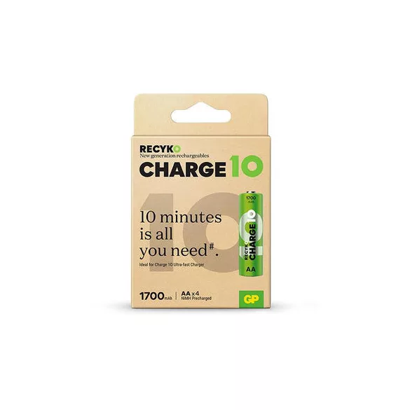 GP AA Recyko Charge10 1700mAh NiMH akkumulátor 4db/csomag (ár/csomag)