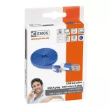 USB-microUSB kábel 1m KÉK színű, USB2.0