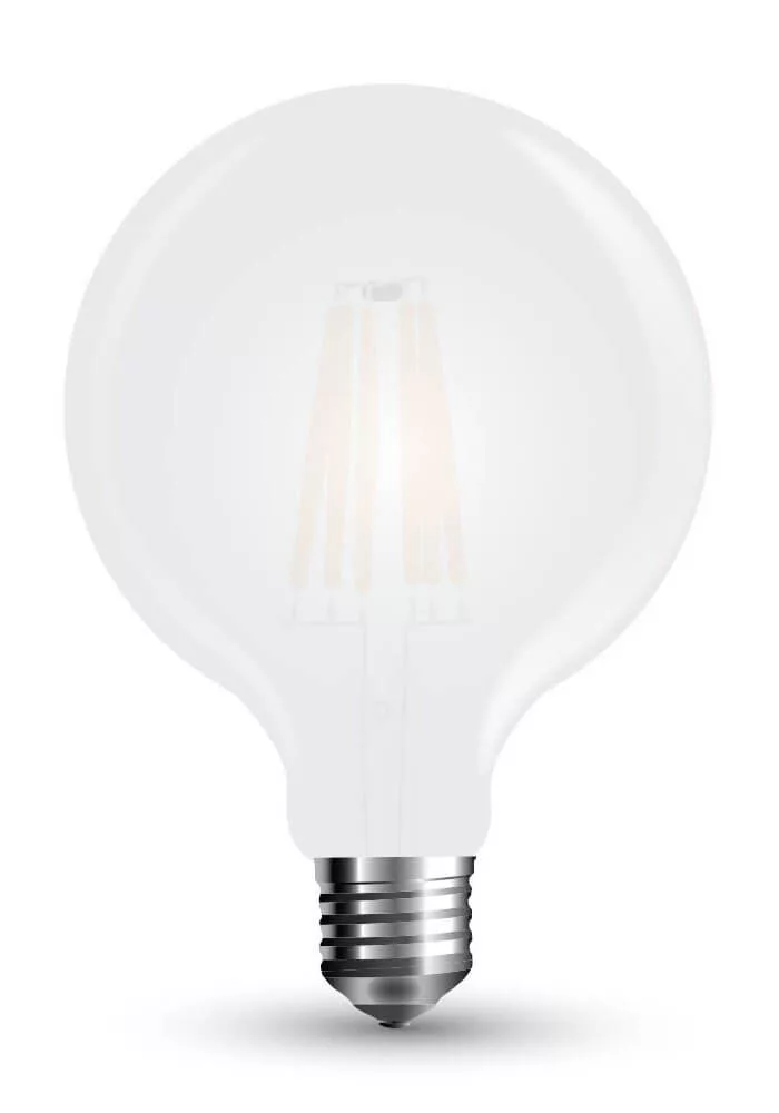 V-TAC E27 10W 800lm 2700K 300 ° Filament LED-izzó opál nagy gömb