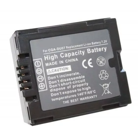 Panasonic CGA-DU07 CGR-DU06 7,2V 600mAh utángyártott kamera akkumulátor