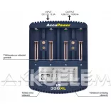 Accupower IQ-338XL Li-ion Ni-Cd Ni-MH univerzális gyorstöltő LCD-kijelzős