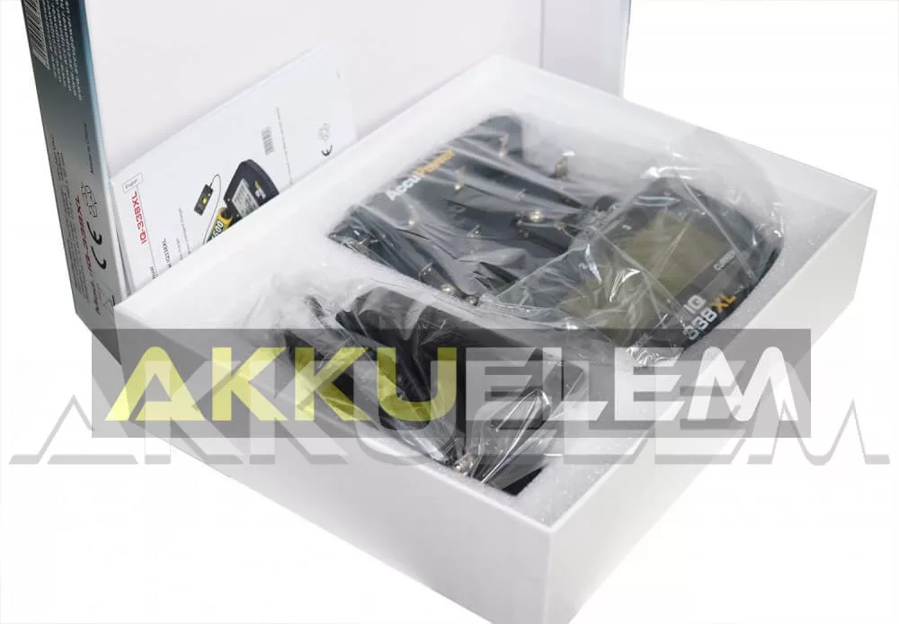 Accupower IQ-338XL Li-ion Ni-Cd Ni-MH univerzális gyorstöltő LCD-kijelzős