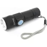 Alumínium kézilámpa 300lm 3W fókuszálható, USB-töltős