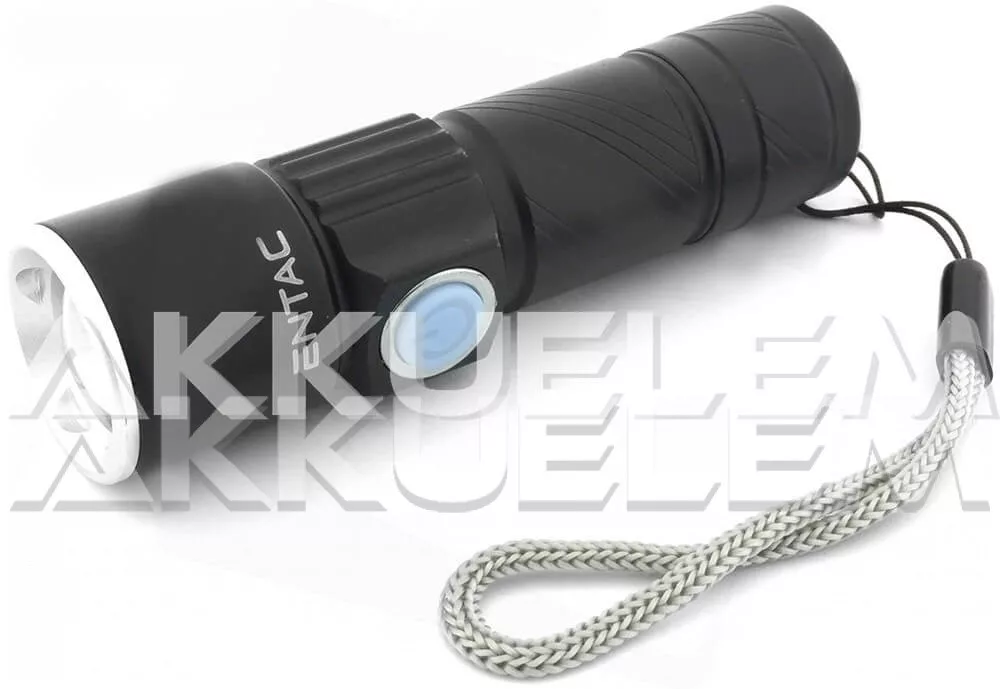Alumínium kézilámpa 300lm 3W fókuszálható, USB-töltős