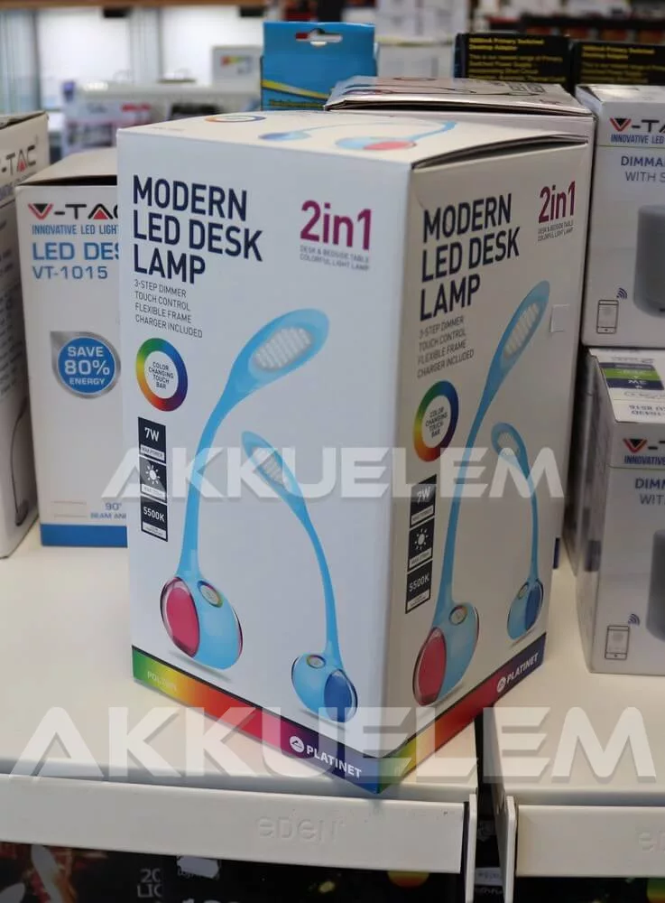 Modern 7W asztali lámpa 2in1 270lm 5500K tölthető