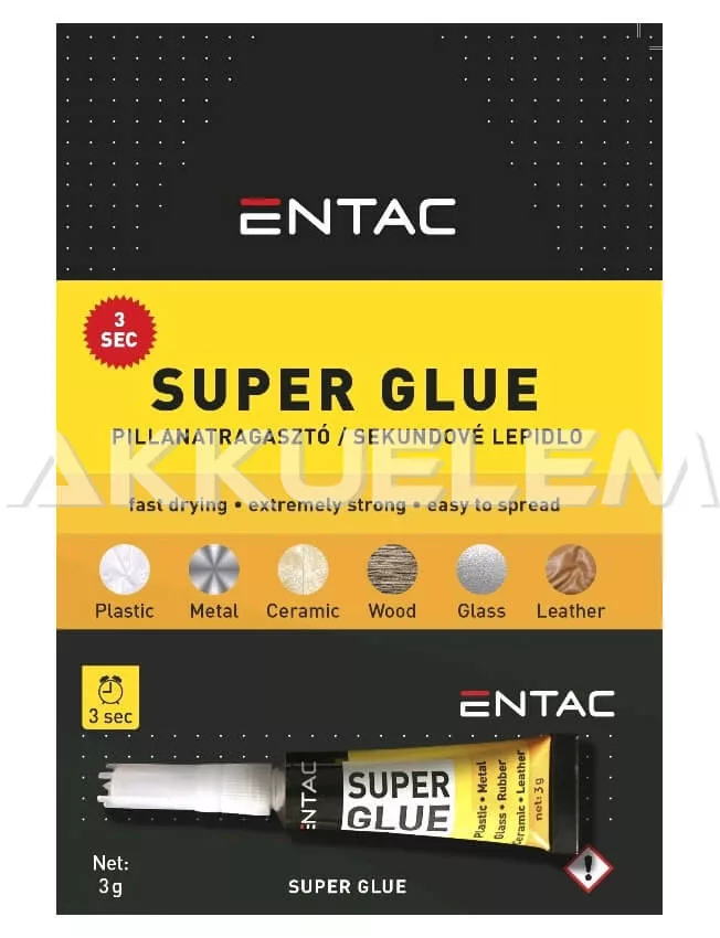 Entac Super Glue 3gr pillanatragasztó