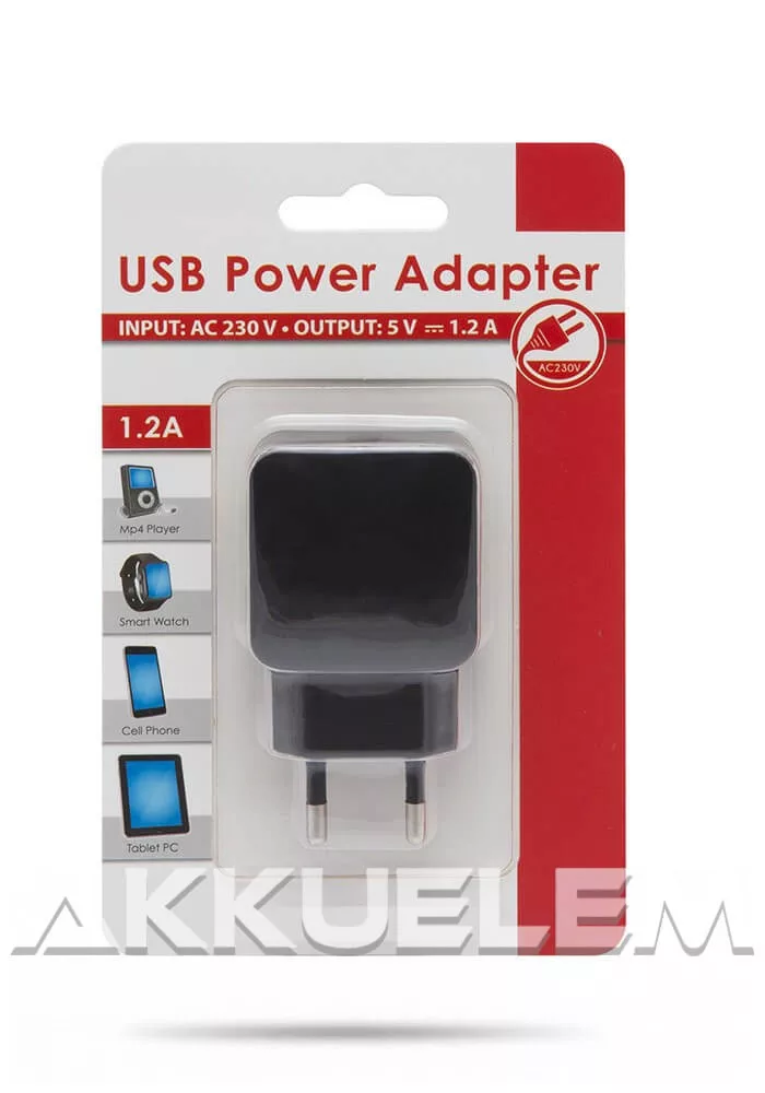 Hálózati USB töltő adapter 5V 1200mA 55045-1BK Hálózati USB töltő adapter 5V 1200mA 55045-1BK