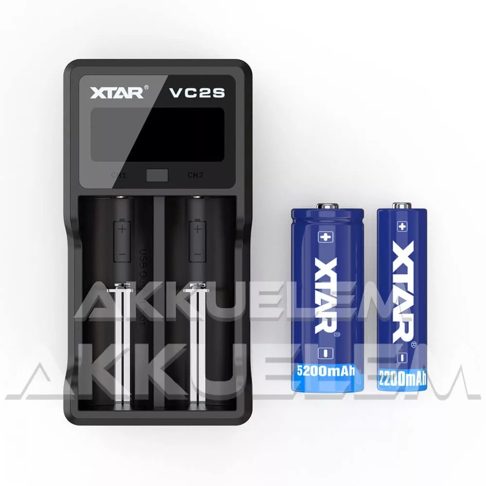 XTAR VC2S Li-ion és Ni-MH akkumulátor töltő