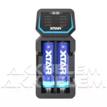 XTAR D2 kétcsatornás Li-ion hálózati akkumulátor töltő