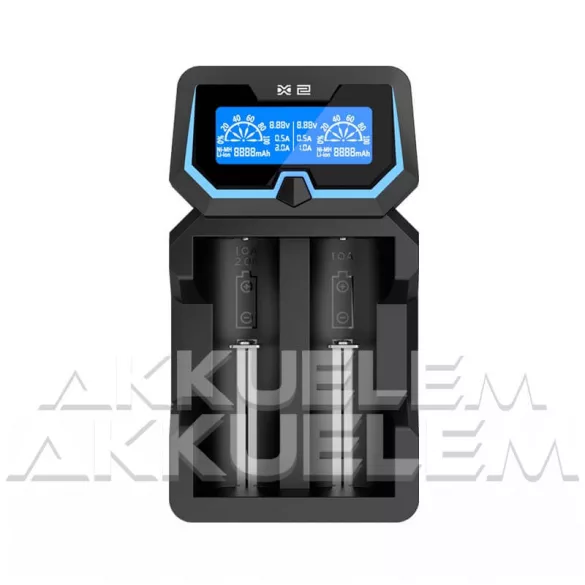 XTAR X2 Li-ion/Ni-MH két csatornás hálózati/USB-s akkumulátor töltő